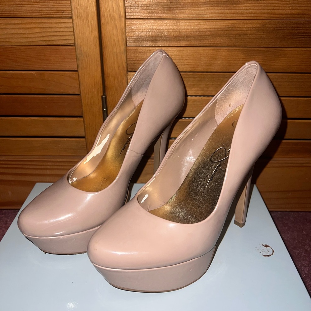 Jessica Simpson Nude Platform Heel